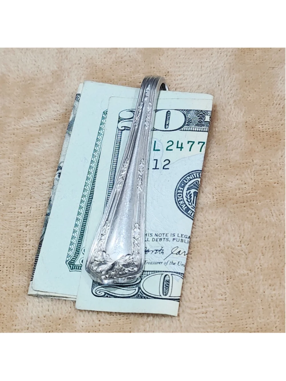 Silverwear Money Clip / card Holder handmade Accessory silver Plated